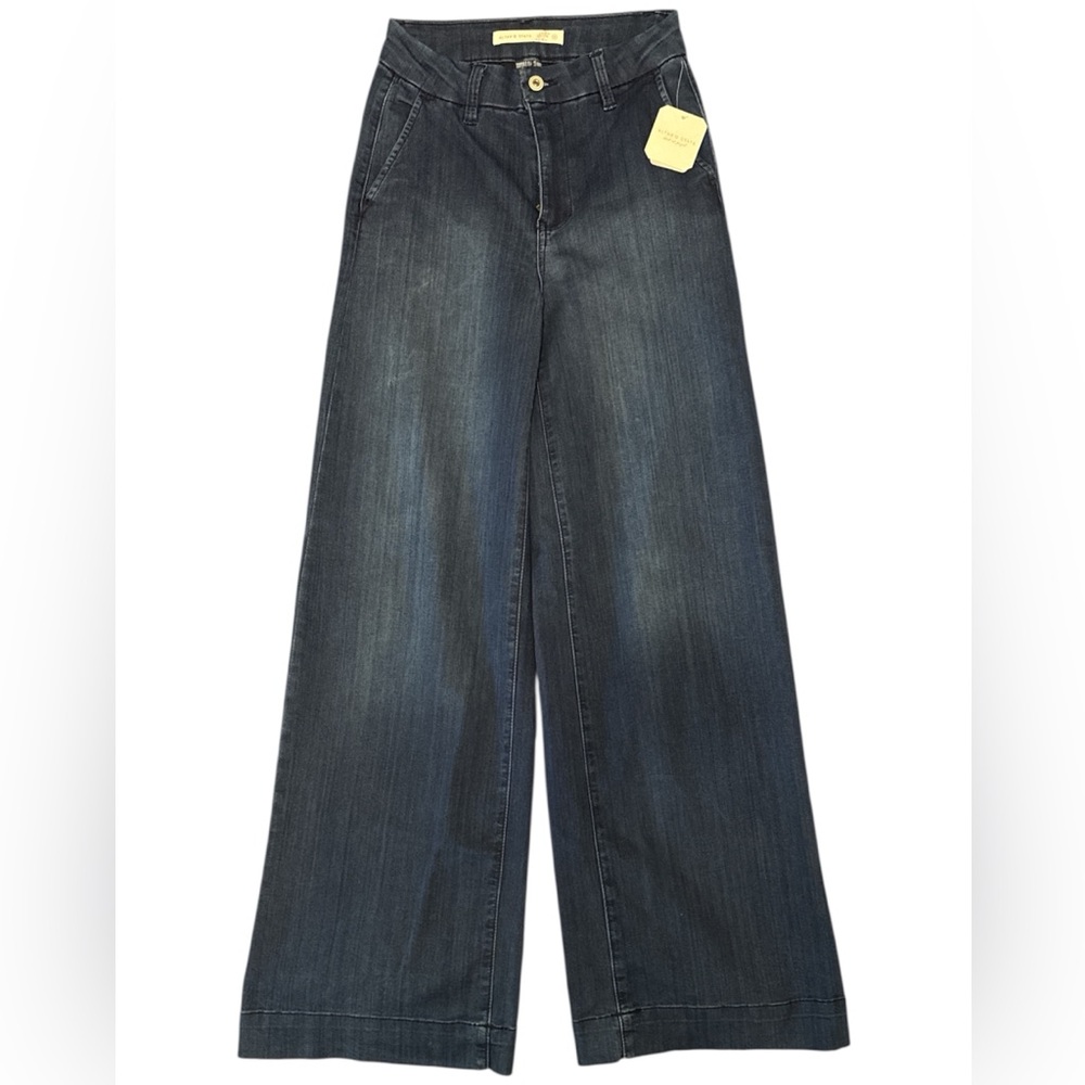 Altar'd State Blue Flare Wide Leg Jeans